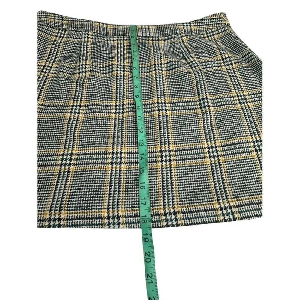 Abercrombie & Fitch Plaid Mini Skirt XL Wool Blend Preppy Y2K Academia Zip NWOT